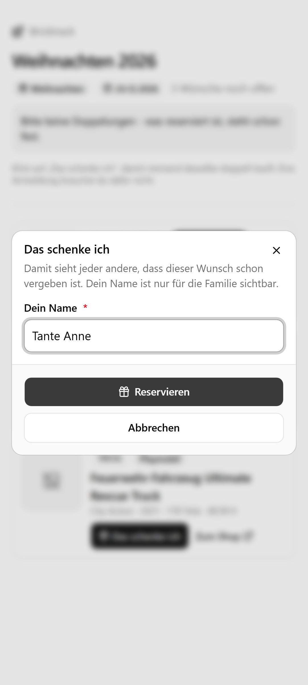 Reservieren