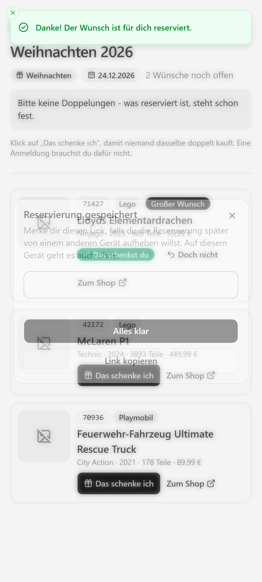 Reserviert
