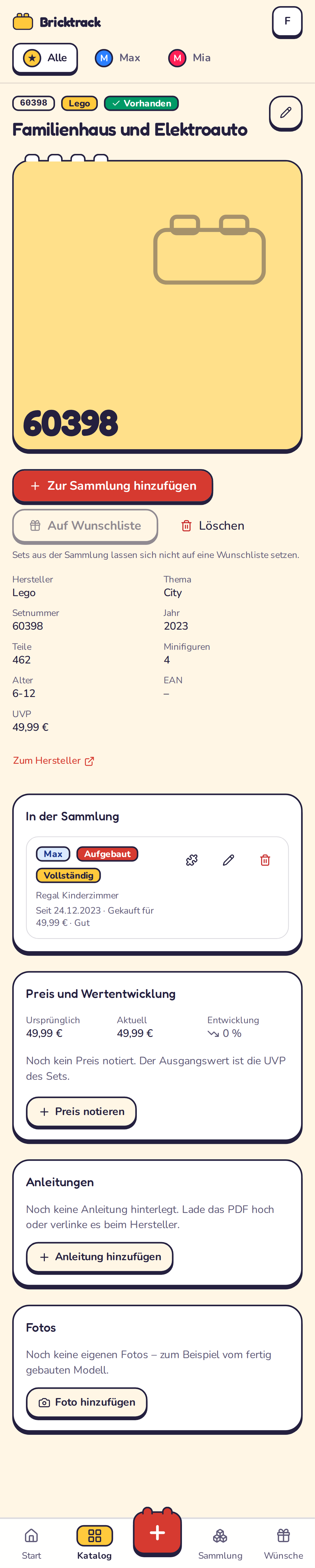 Set-Detailseite