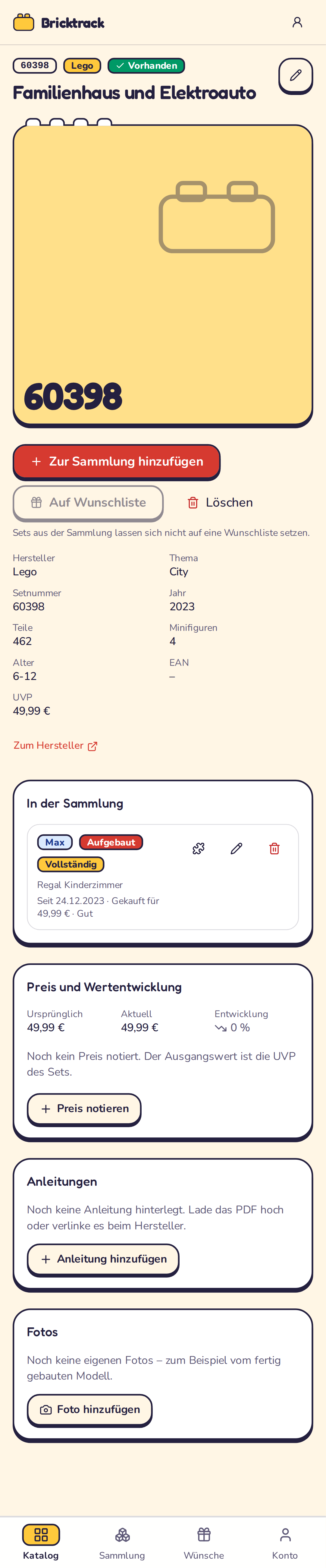 Set-Detailseite