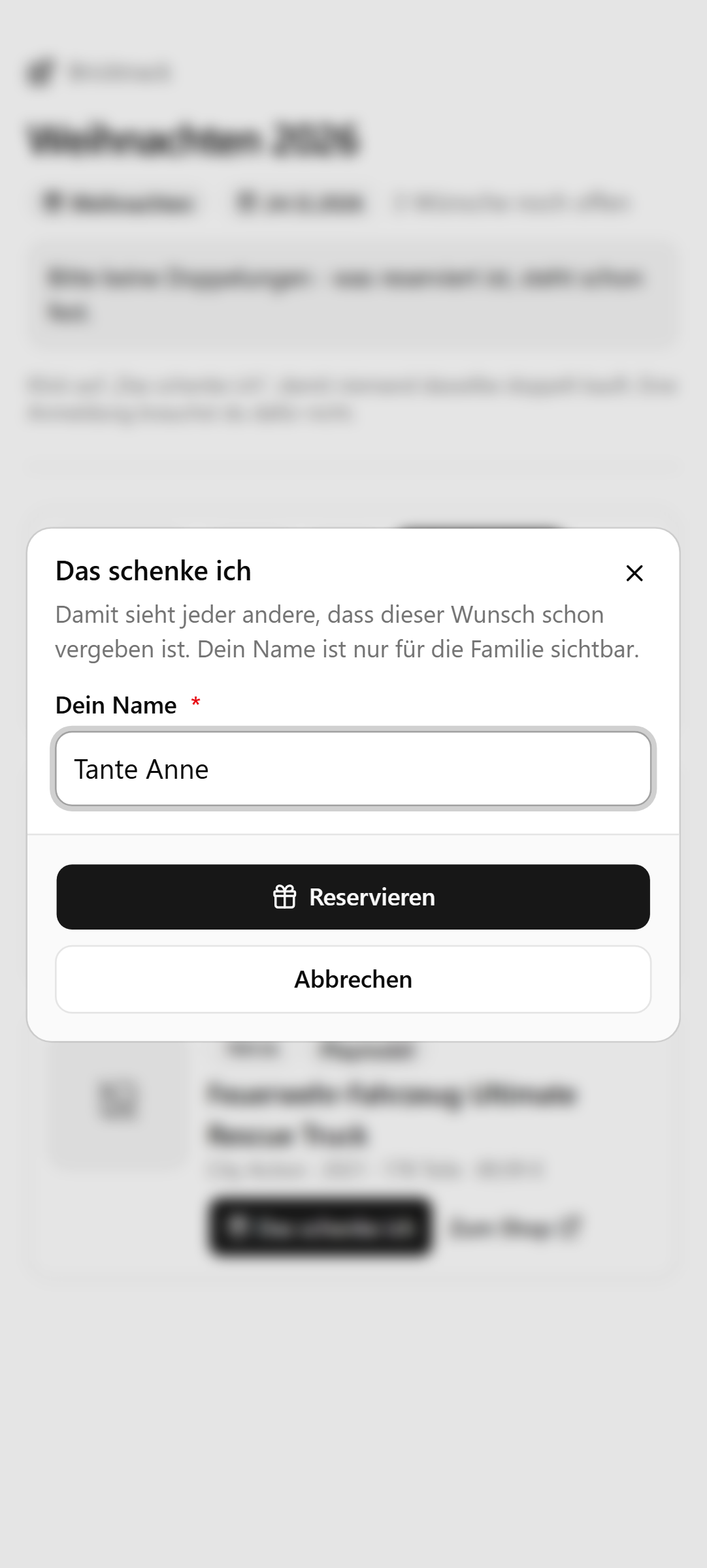 Reservieren