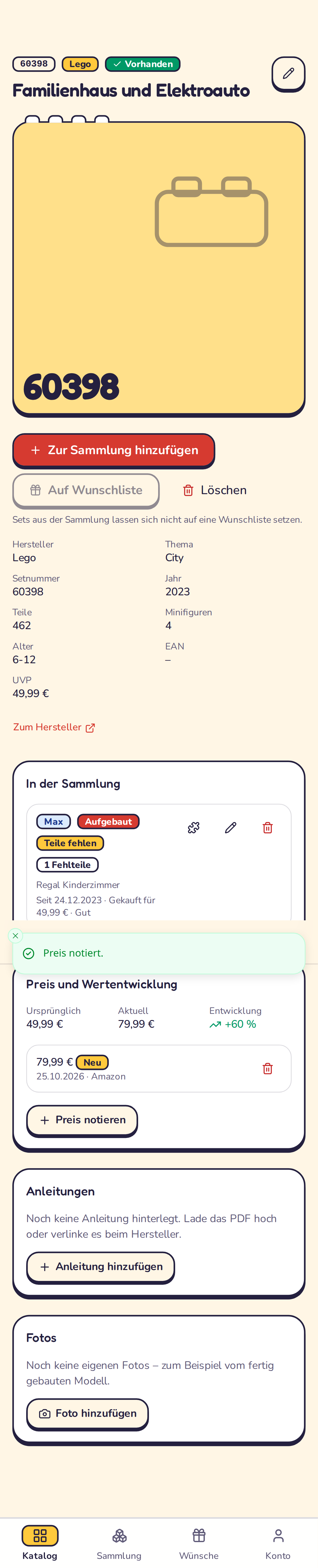 Preis und Wertentwicklung