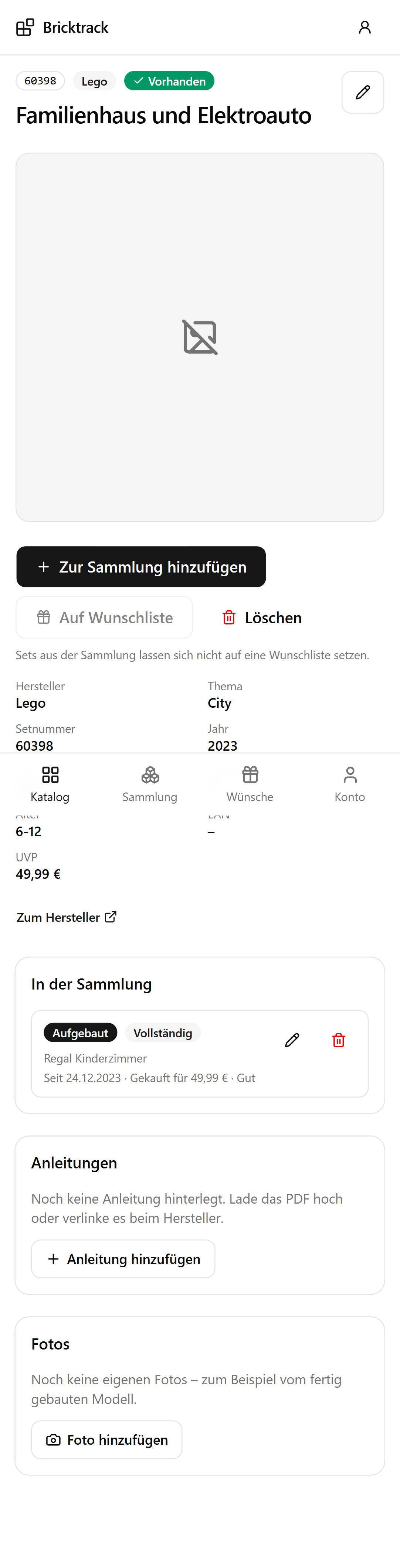Set-Detailseite
