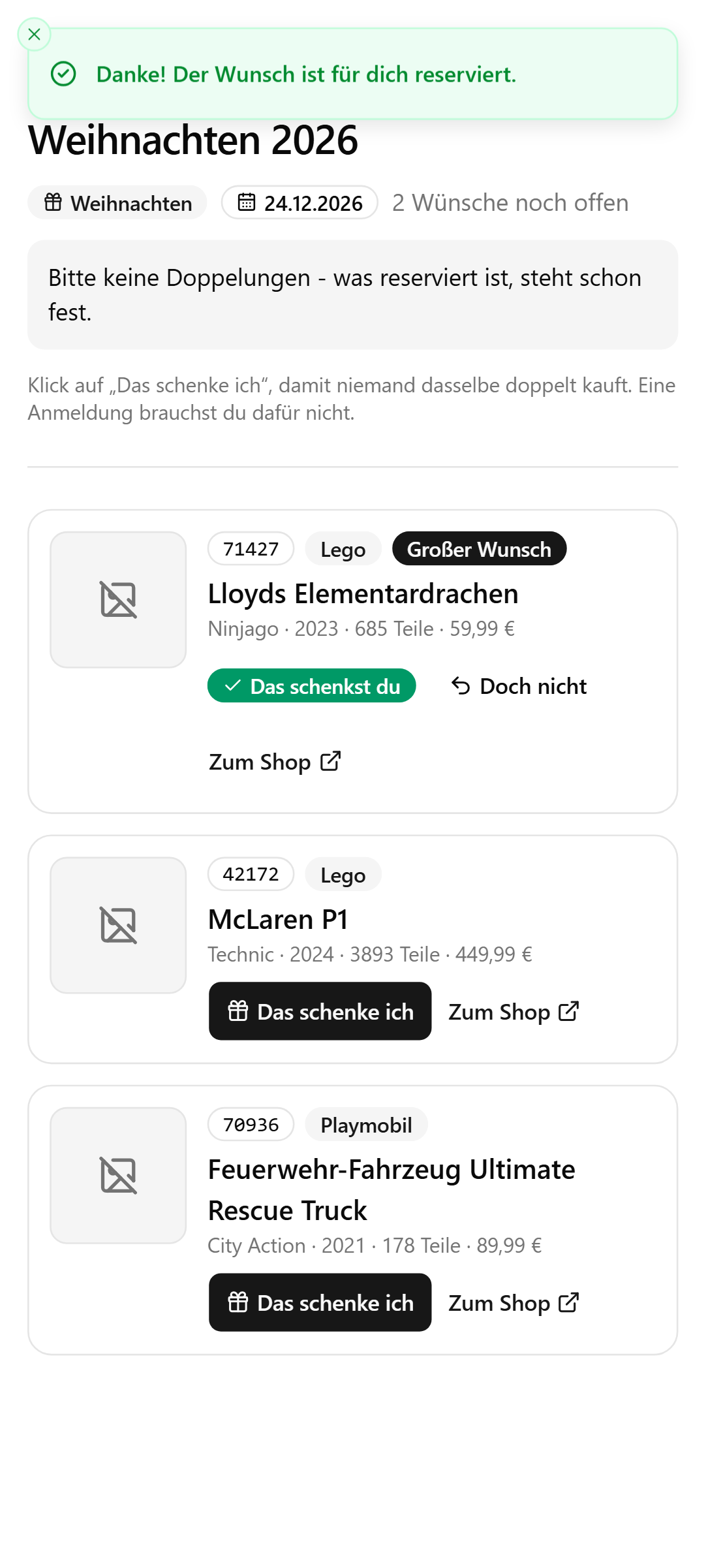Reserviert