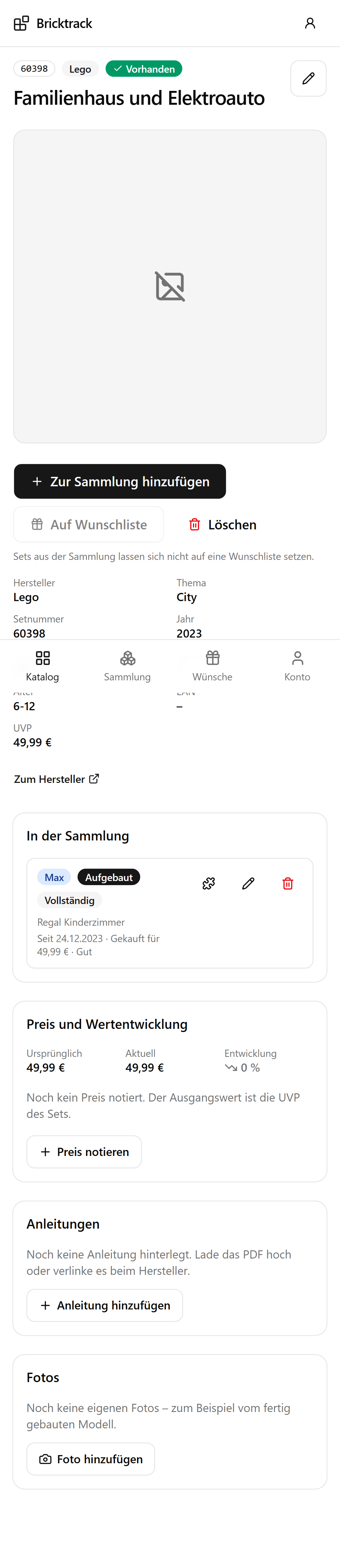 Set-Detailseite