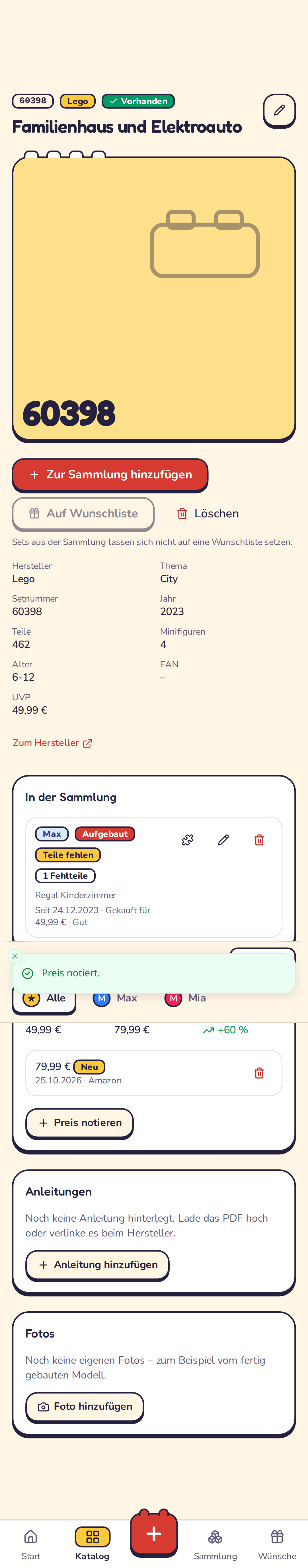 Preis und Wertentwicklung