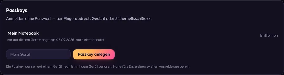 Passkeys