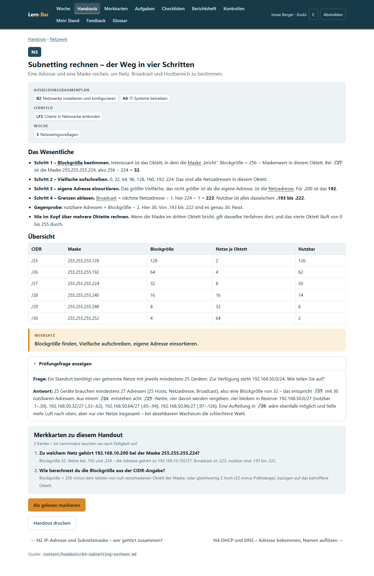 Ein Handout