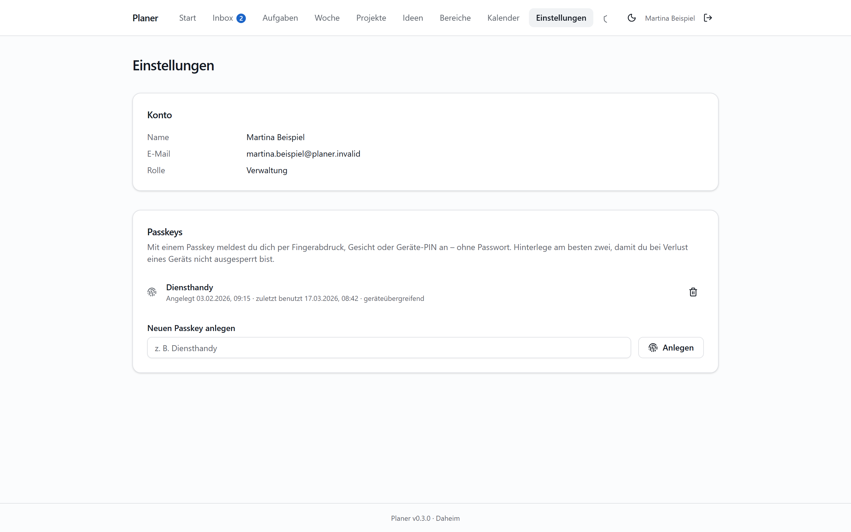 Einstellungen, hell