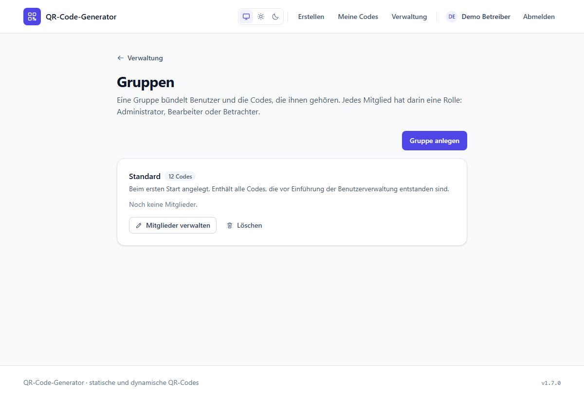 Gruppen verwalten