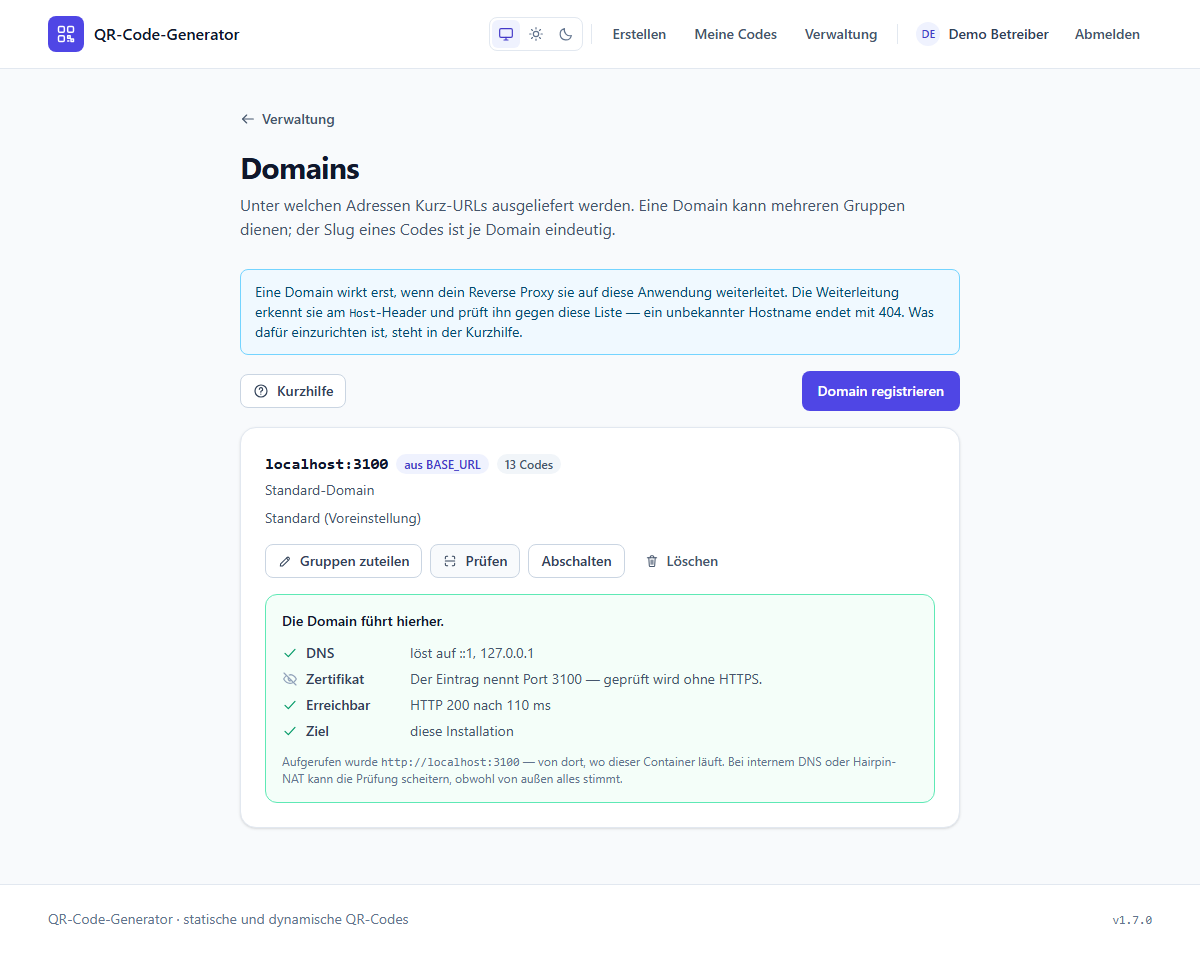 Der Bericht einer geprüften Domain