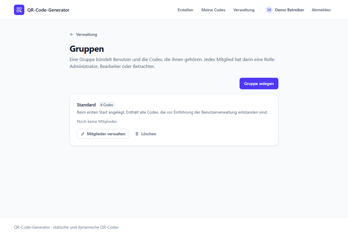 Gruppen verwalten