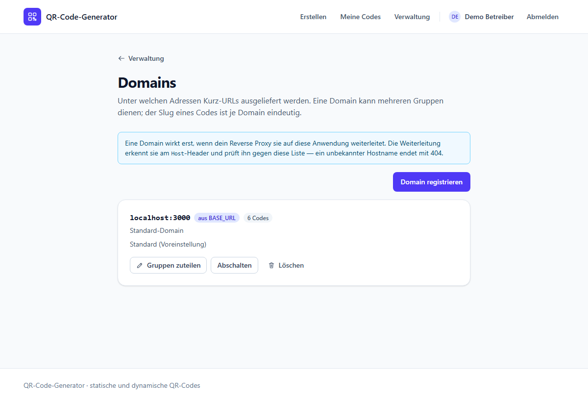 Domains verwalten